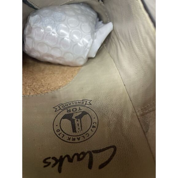 Clarks TOR Ltd England Black Leather Monk Strap Wingtip Shoes Men Sz 9M US/42EU - Picture 16 of 16